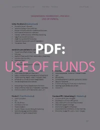 PDF File that presents the Use of (Your) Funds